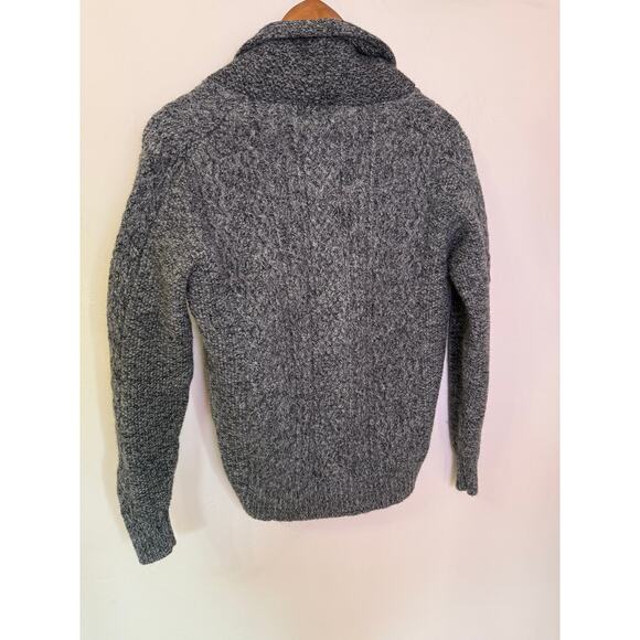 United Arrows Green Label Relaxing Wool Cardigan Sweater Gray Shawl Men’s S - Picture 6 of 6